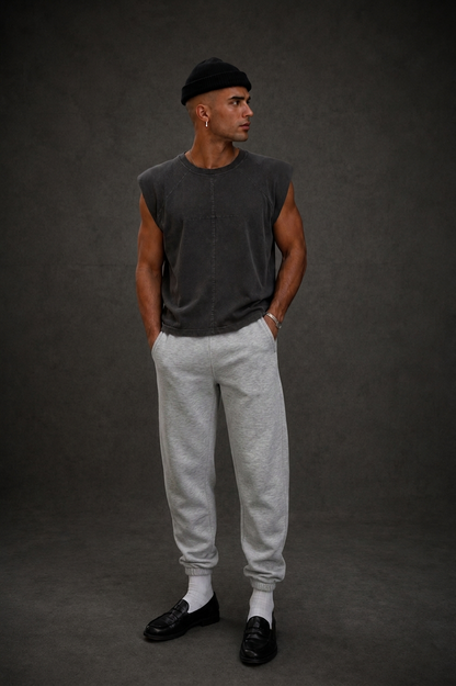 FRANKIE MUSCLE TEE - BLACK