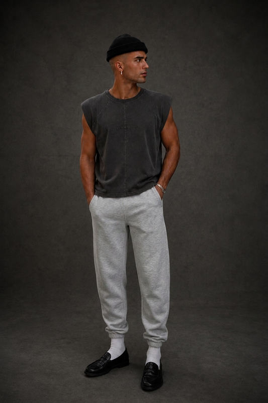 FRANKIE MUSCLE TEE - BLACK