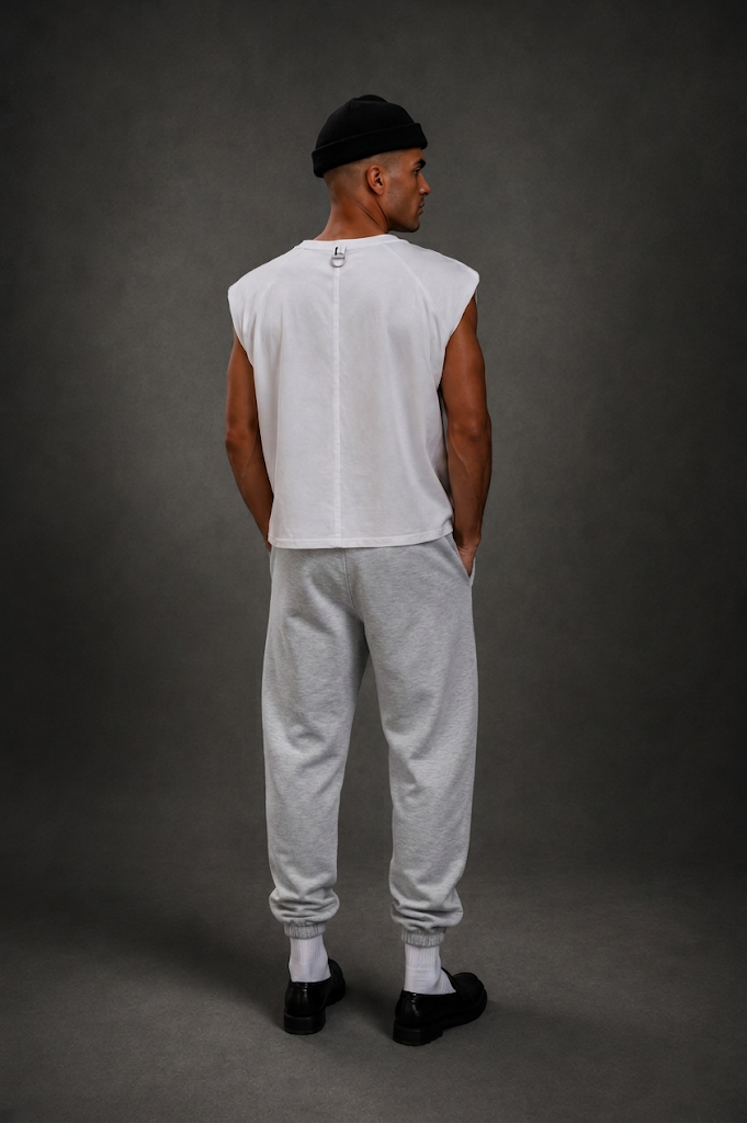 FRANKIE MUSCLE TEE - WHITE