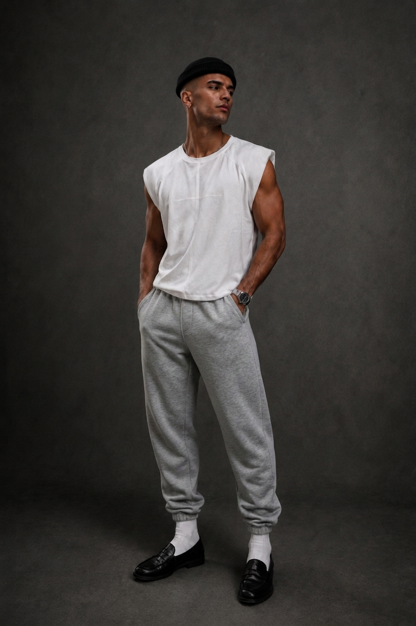 FRANKIE MUSCLE TEE - WHITE